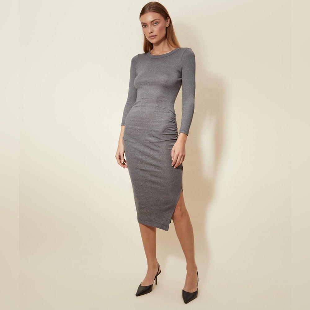 MICHAEL STARS NWOT CHRISTINA SHINE MIDI DRESS - Picture 2 of 8